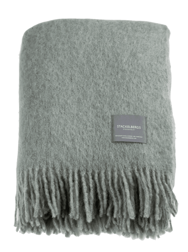 STACKELBERGS - PLAID EN MOHAIR VERT CLAIR